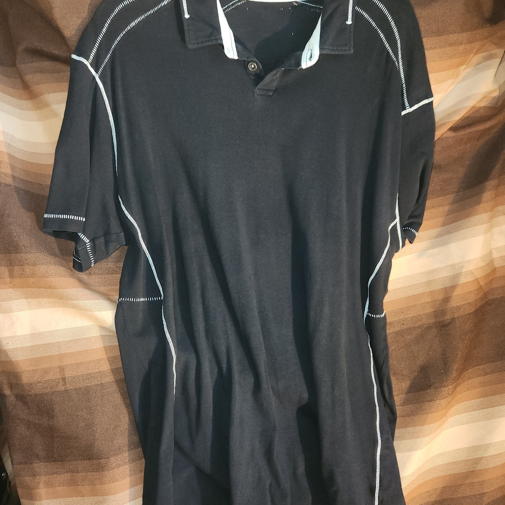 BKE Black and White Polo Shirt Casual Cotton Blend